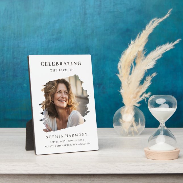 Photo Celebration of Life Memorial Keepsake Plaque (Side)