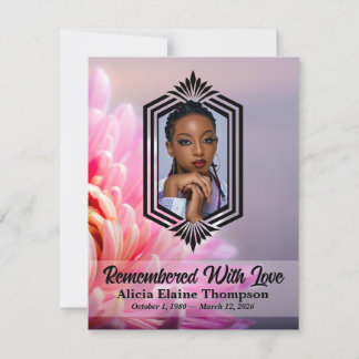 Photo Celebration Program — Pink Chrysanthemum