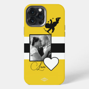 Photo Cell Phone Case White Heart Graphic HAMbWG
