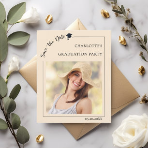 Photo champagne budget Graduation Save the Date Flyer