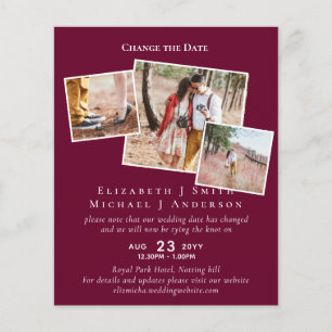 PHOTO Change the Date Plans Postponement ANY Event