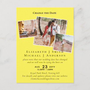 PHOTO Change the Date Plans Postponement ANY Event Postcard