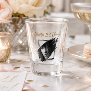 Photo Chapter 21 birthday cheers Shot Glass
