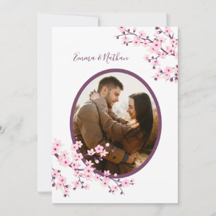 Photo Cherry Blossom Wedding Invitation