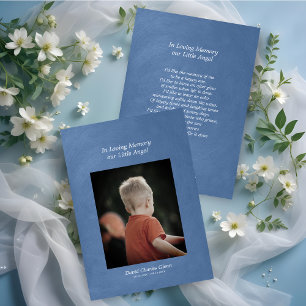Photo Child Remembering Blue Faux Metallic Effect