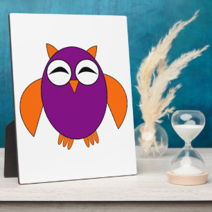 Photo Chouette d'Halloween jolie plaque