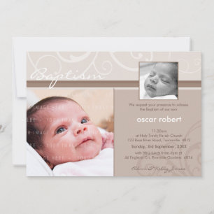 PHOTO CHRISTENING INVITATIONS :: caritatif 1L