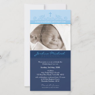 PHOTO CHRISTENING INVITATIONS :: elegant 6