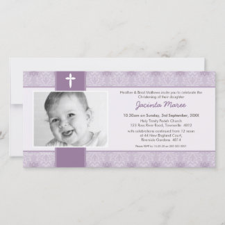 PHOTO CHRISTENING INVITATIONS :: pretty 5L
