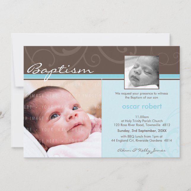 PHOTO CHRISTENING INVITES :: charity 4L (Front)