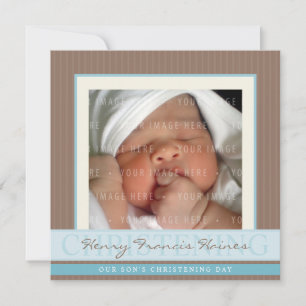 PHOTO CHRISTENING INVITES :: elegance 1SQ