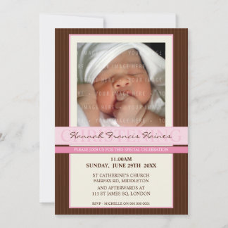 PHOTO CHRISTENING INVITES :: elegance 4P