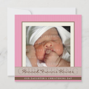 PHOTO CHRISTENING INVITES :: elegance 7SQ