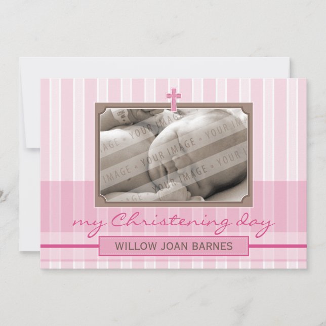 PHOTO CHRISTENING INVITES :: stylishly 2L (Front)