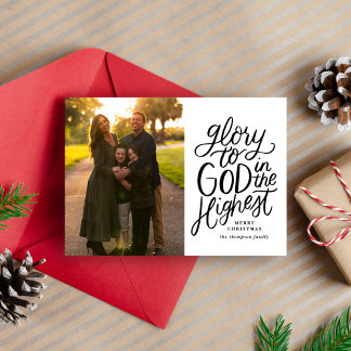 Photo Christian Carte de Noël Simple Gloire à Dieu