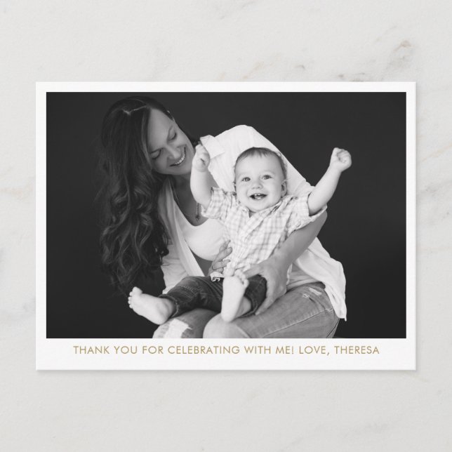 Photo Christian Mother's Blessing Party Thank You Postcard (Front)