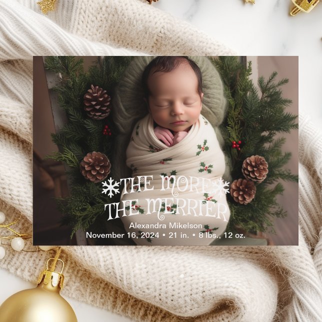 Photo Christmas Birth Announcement (Creator Uploaded)