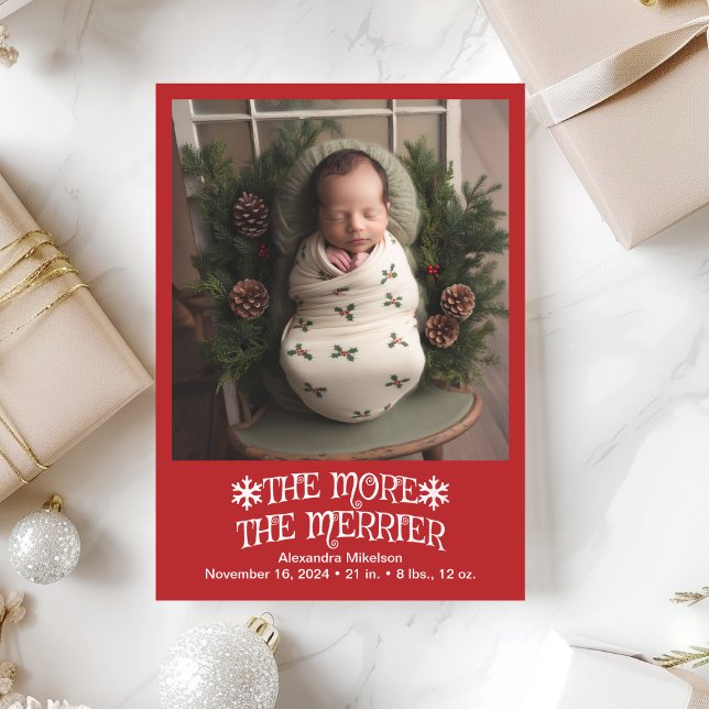 Photo Christmas Birth Announcement (Creator Uploaded)