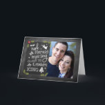 Photo Christmas Card, Chalkboard, Hark the Herald Card<br><div class="desc">Hark the Herald Angels Sing is a beloved classic and Christian Christmas song. These words,  on a trendy chalkboard look is the foundation for a photo Christmas card. Add your picture very easily,  and personalize the inside by adding your family name.</div>