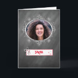 Photo Christmas Card, Chalkboard Look, Customize Card<br><div class="desc">The chalkboard look is really popular. Why not use this trendy design for your photo Christmas card this year! Easily add your photo,  and your name for a truly delightful and memorable Christmas card!</div>