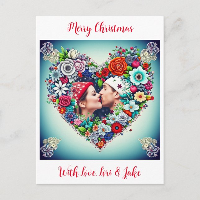 Photo Christmas Card for New Couples (Front)