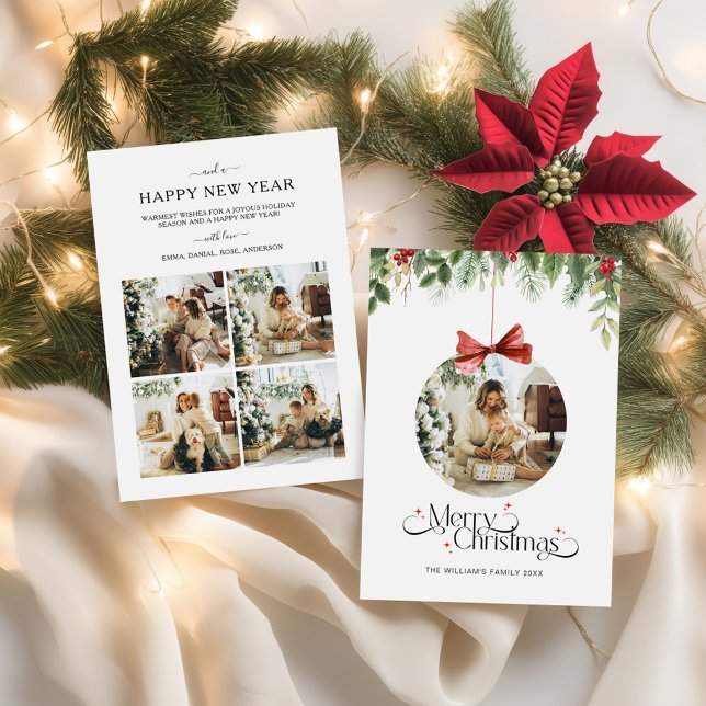 Photo Christmas Card Minimalist Boho Holiday Card (Photo Christmas Card Minimalist Boho Holiday Card)