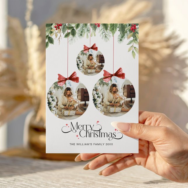 Photo Christmas Card Minimalist Boho Holiday Card (Photo Christmas Card Minimalist Boho Holiday Card)