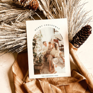 Photo Christmas Card Modern Holiday Photo Card