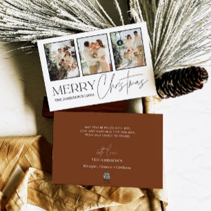 Photo Christmas Card, Modern Merry Christmas Holiday Card