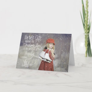 Photo Christmas Card with Snow Overlay