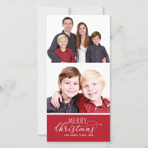 Photo Christmas Cards 2 Photos Chic Script
