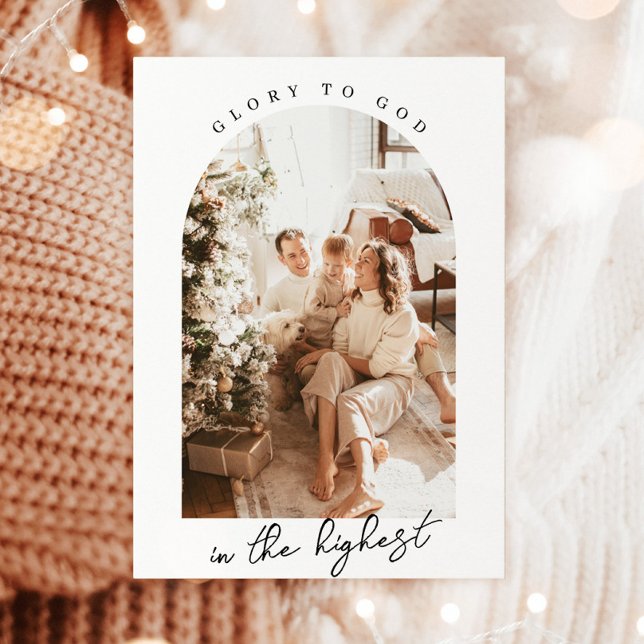 Photo Christmas Cards, Glory to God Religious Card (Creator Uploaded)