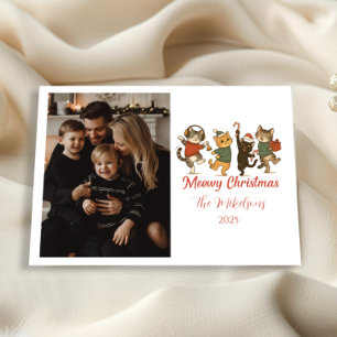 Photo Christmas Cats Holiday Party Card
