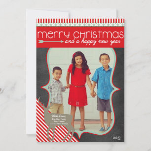 Photo Christmas Chalkboard Card