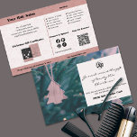 Photo Christmas Gift Certificate Promotional Flyer<br><div class="desc">The Photo Christmas Gift Certificate Promotional Flyer is part of the Black Pink Hair Stylist Business Cards & Suite collection. ● Format: Horizontal layout ● Front: · Background: Custom Christmas photo · Right half: Snow white text field from top to bottom: · Custom logo · Promotional line: "Give and receive...</div>