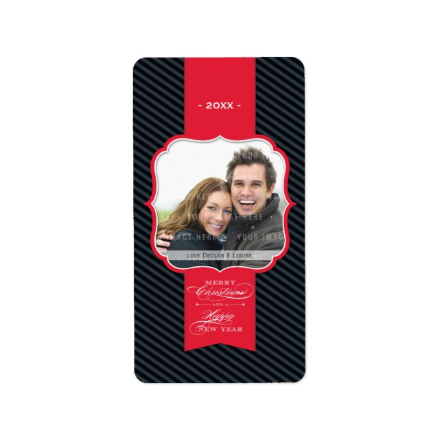 PHOTO CHRISTMAS LABELS :: lapel 4P (Front)