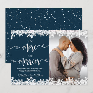 Photo Christmas Pregnancy Announcement Cards