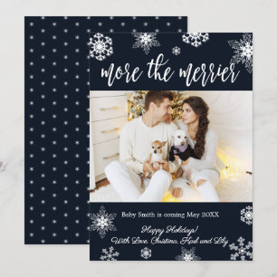 Photo Christmas Pregnancy Announcement Cards
