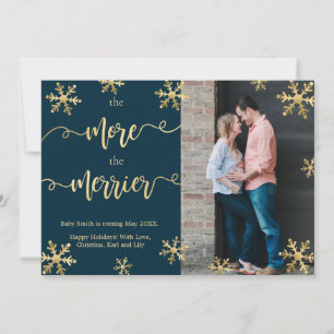 Photo Christmas Pregnancy Announcement Cards