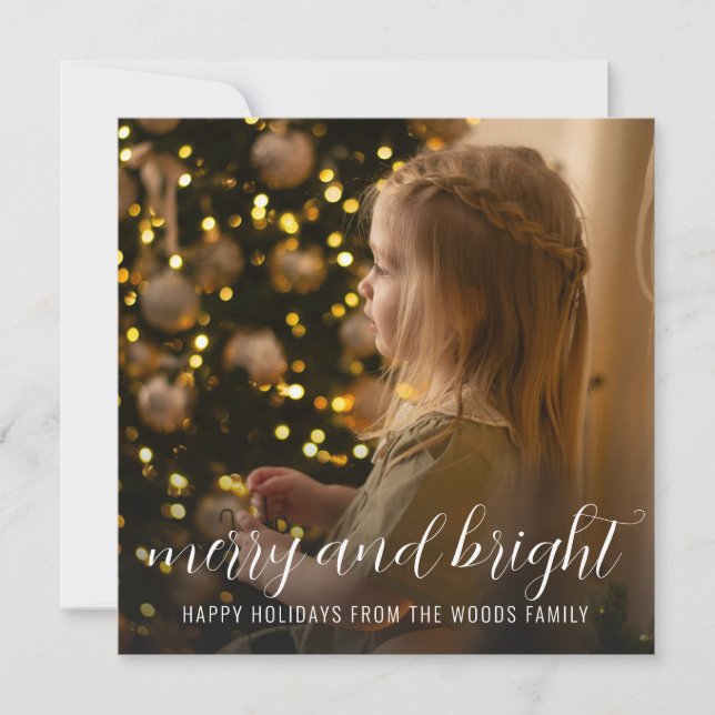 Photo Christmas Tree Holiday Card (Front)