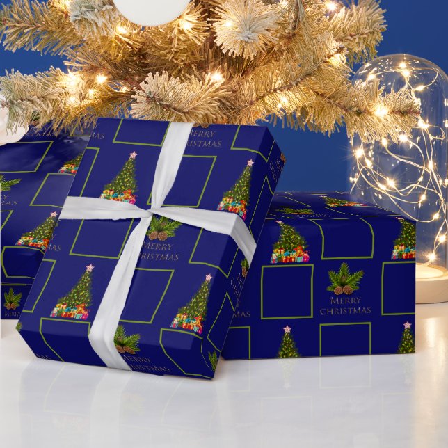 Photo Christmas Tree Wrapping Paper (Holidays)