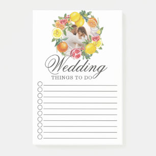Photo Citrus Wedding To do list Post-it Notes