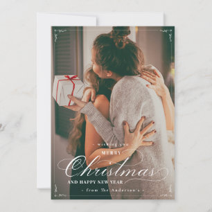 Photo classique Joyeux Noël Bonne année Carte