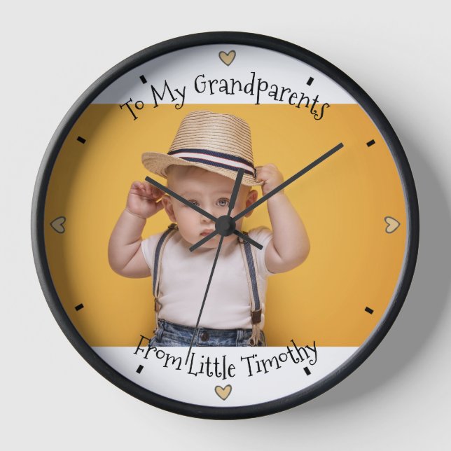 Photo Clock Cute and Playfull Wall Clock Gift (Front)