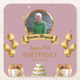 Photo Coasters For 70th Birthday