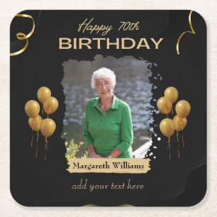 Photo Coasters For 70th Birthday
