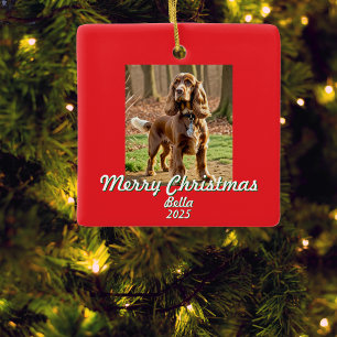 Photo Cocker Spaniel KEEPSAKE Personalize Ceramic Ornament