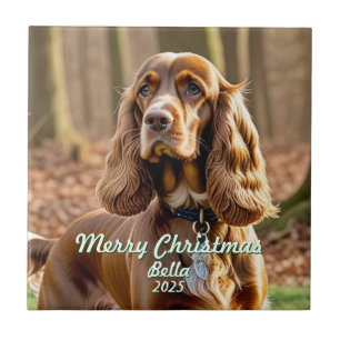 Photo Cocker Spaniel KEEPSAKE Personalize Tile
