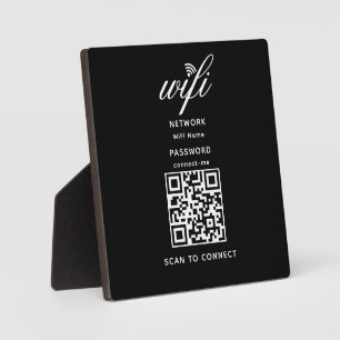 Photo Code QR Wifi Mot de passe Internet Plaque Noire