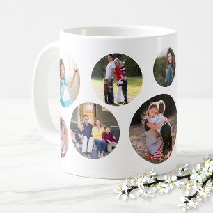 Photo Collage 10 Picture Circle Coffee Mug